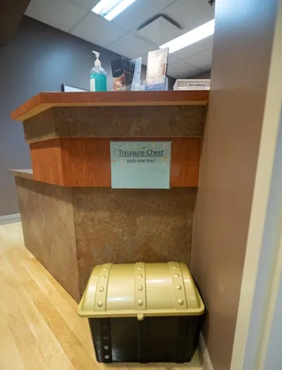 treasure chest where patients can choose a prize at 19th Avenue Dental