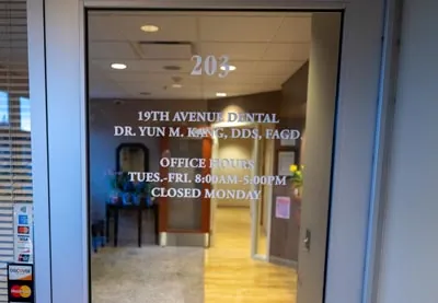 front doorway and sign of 19th Avenue Dental in Everett, WA